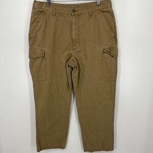 Lee Khakis Cargo‎ Pants Men's Size 36 Beige Solid Pockets Cotton Vtg